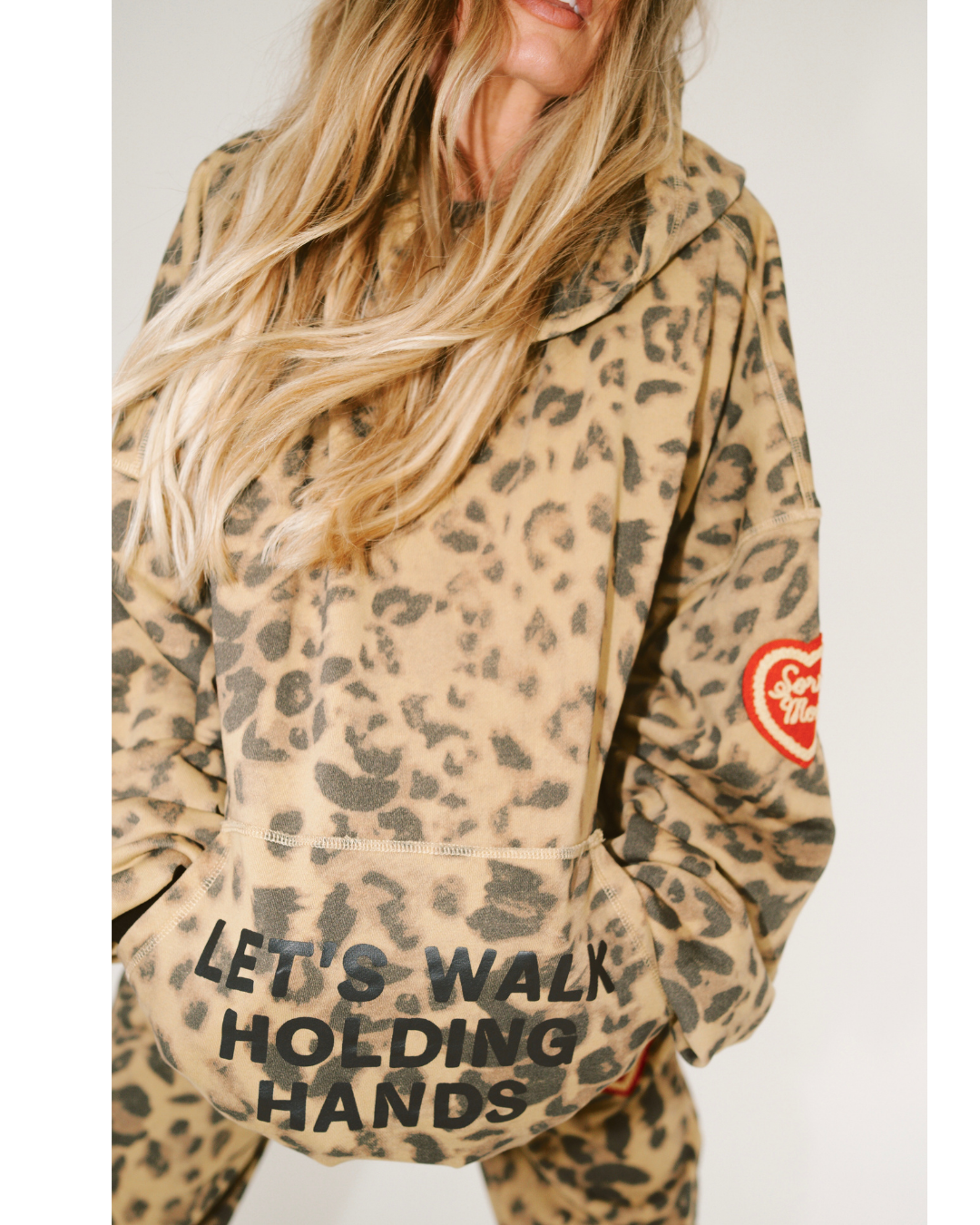 SORRY MOM HOODIE - LEOPARD: L