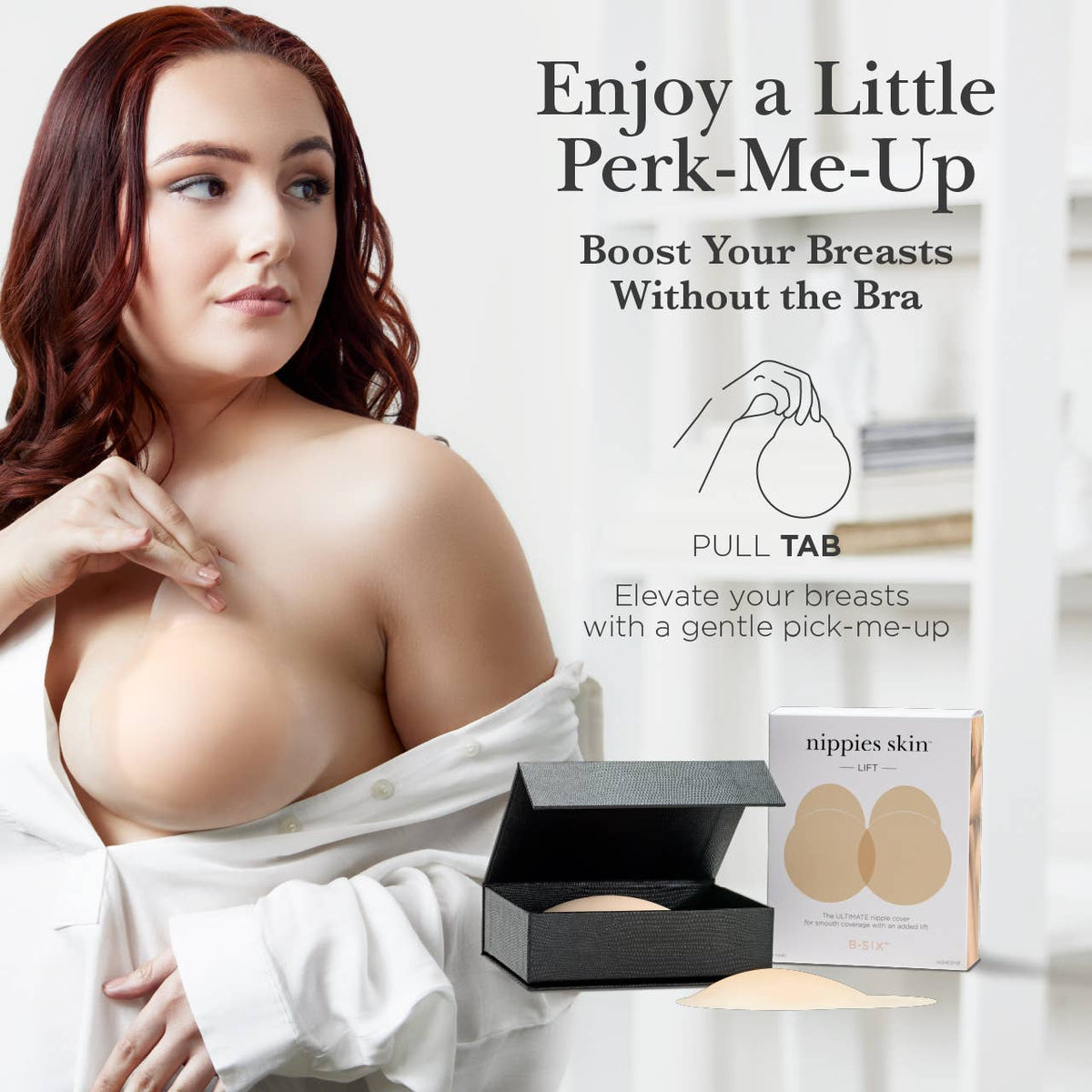 Nippies Skin Adhesive Nipple Covers with Lifting Tab: Caramel / Size 1