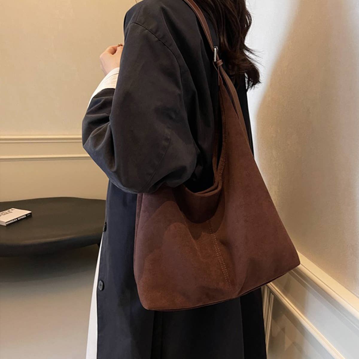 2024 NEW LAZY STYLE SIMPLE COMMUTER TOTE BAG_CWAB3274: Brown / (OS) 1