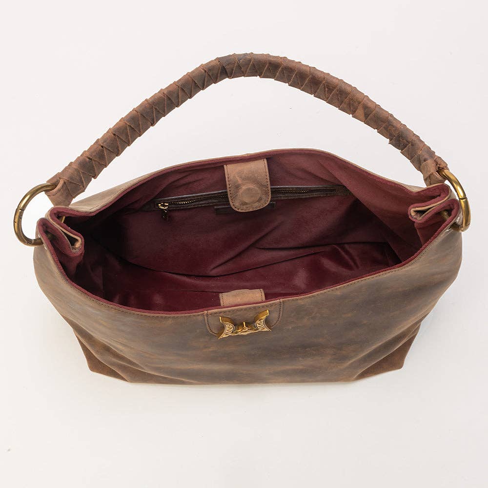 Lw Large Purse In In Brunette Leather