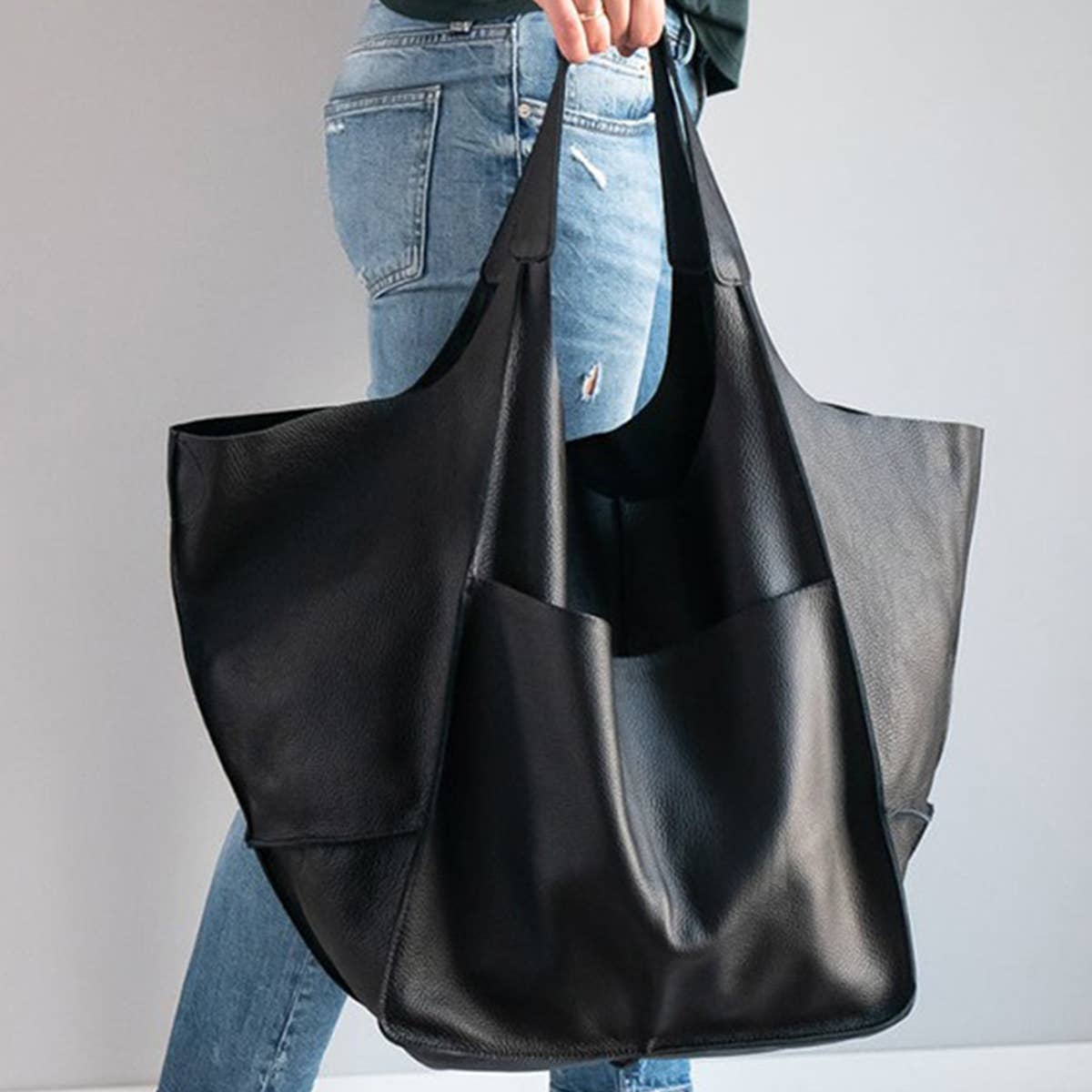 VINTAGE TOTE BAG WITH SPACIOUS STORAGE CAPACITY_CWAB0558: BROWN / (OS) 1