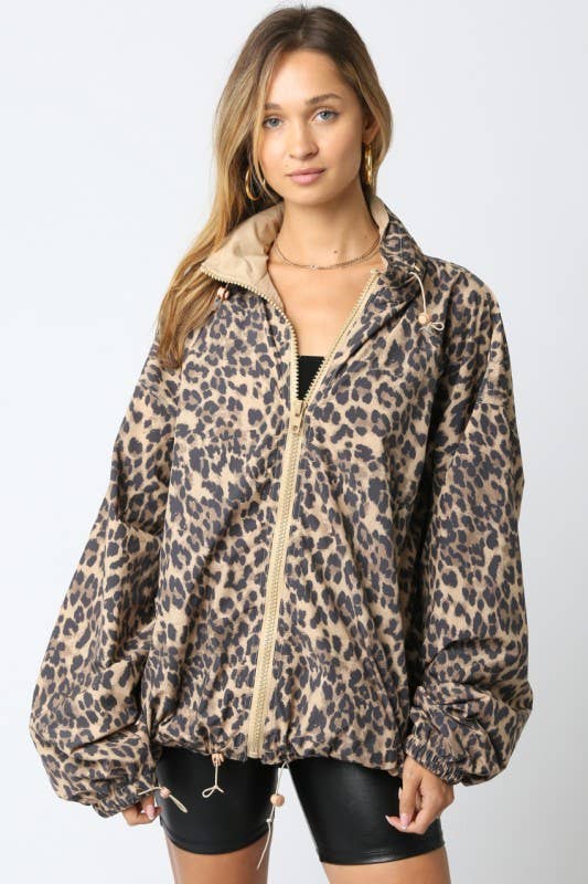 Charity Leopard Jacket: Brown Leopard