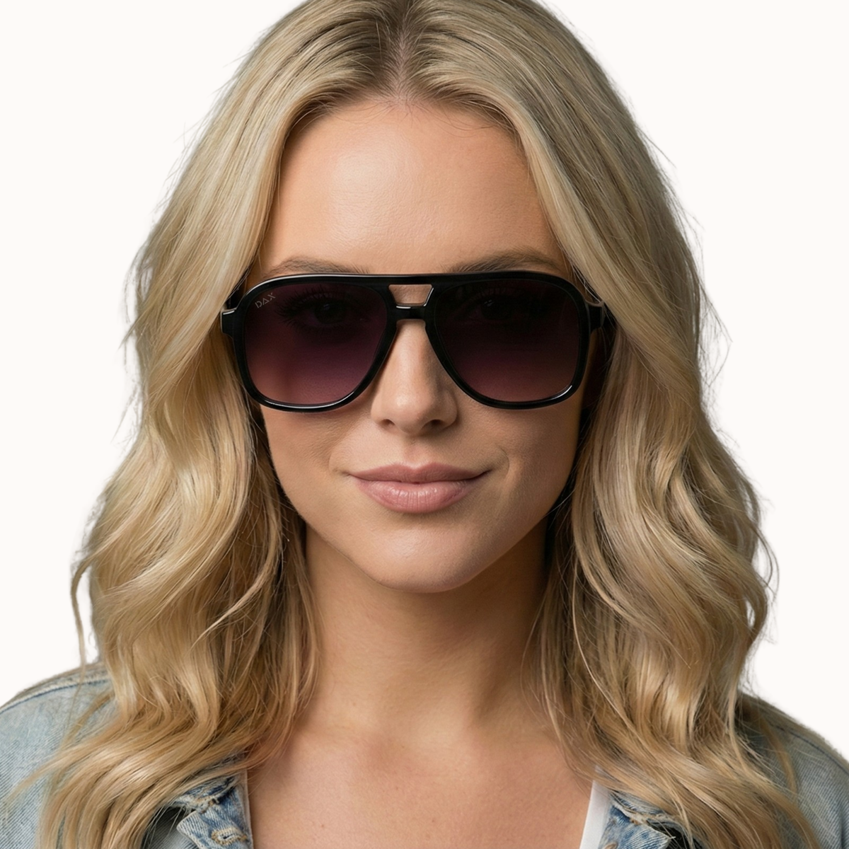 Cruz - Unisex Aviator Sunglasses – Polarized Hair-Friendly: Grey Gradient
