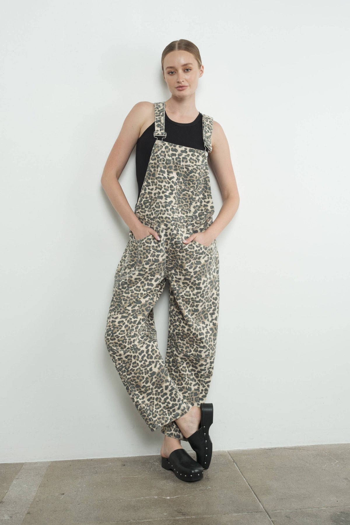 MAP2994 SLOUCHY RELAX FIT DENIM OVERALL: DENIM / M