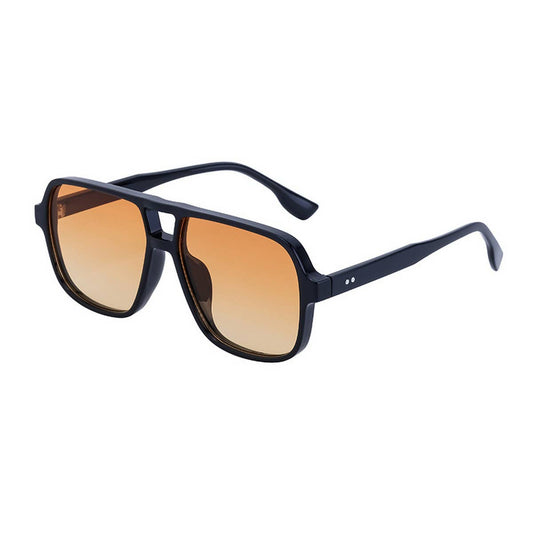 DOUBLE BRIDGE LARGE FRAME DRIVING SUNGLASSES_CWASG0614: BLACK1 / (OS) 1