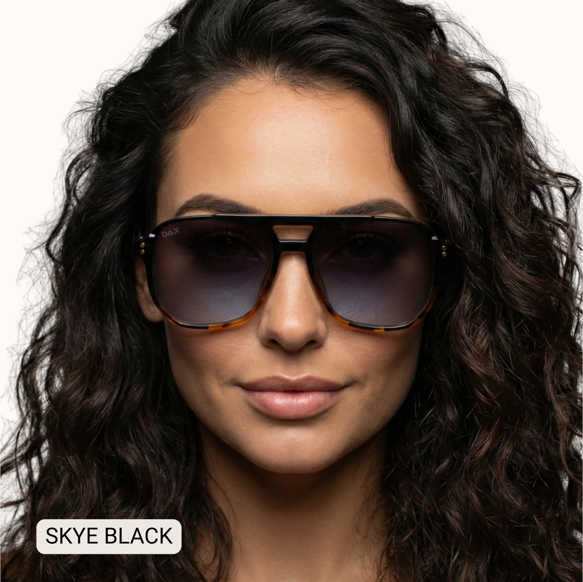 Skye - Unisex Oversized Aviator: Black