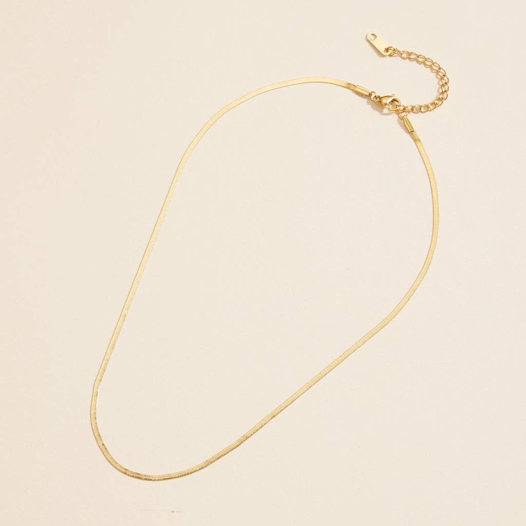 Gold-Dipped Snake Chain | Stainless Steel Necklace: Gold / 2MM / 4JN14018