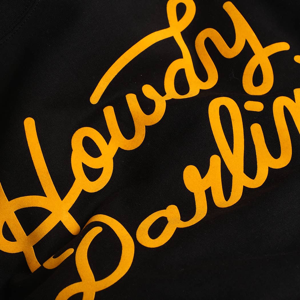HOWDY DARLIN' Heavyweight Crewneck Sweatshirt: BLACK / L
