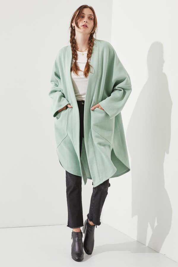 OVERSIZED KNIT CARDIGAN JJO5013: Black / S/M