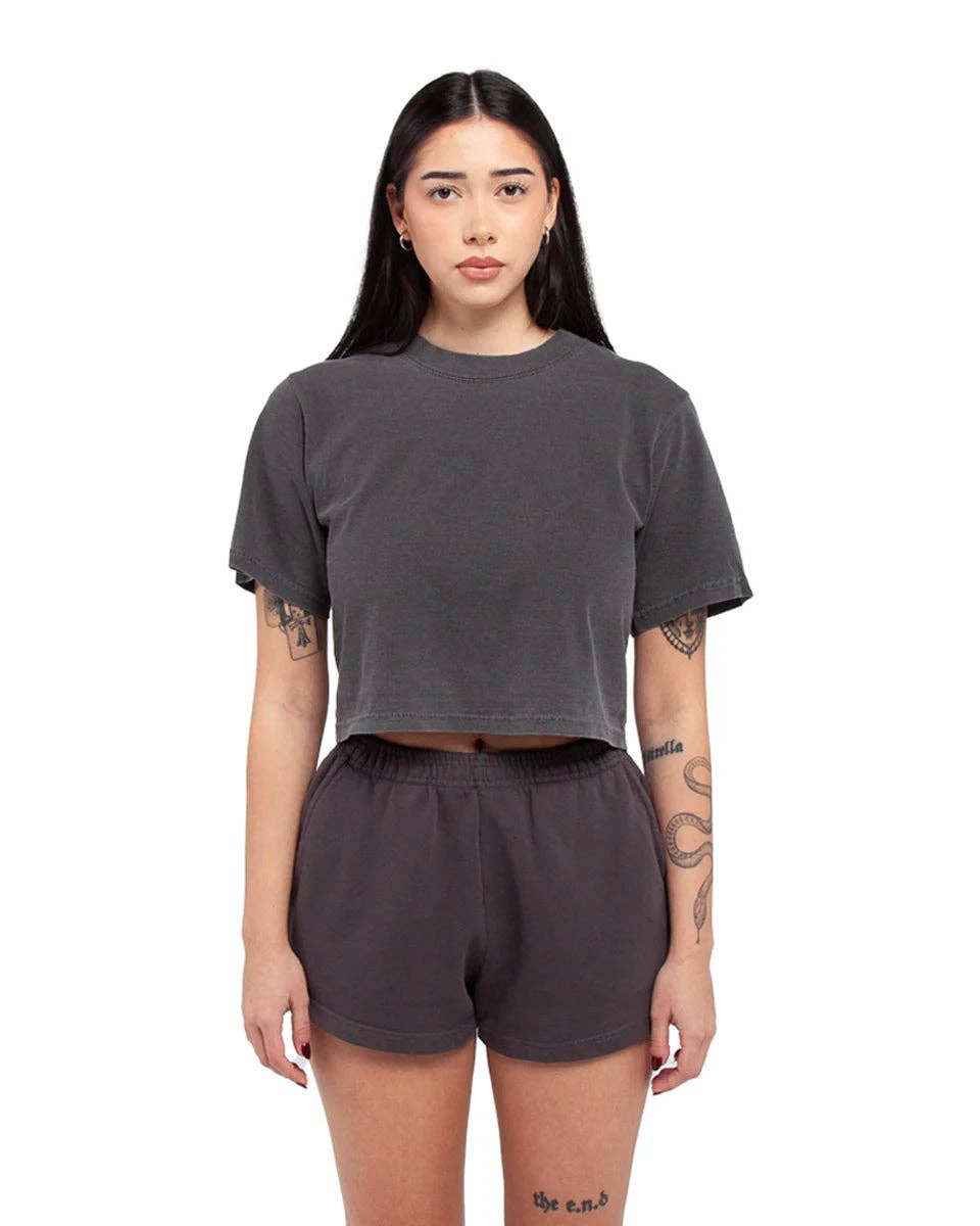 Love That For Me Garment Dye Crop Tee: L