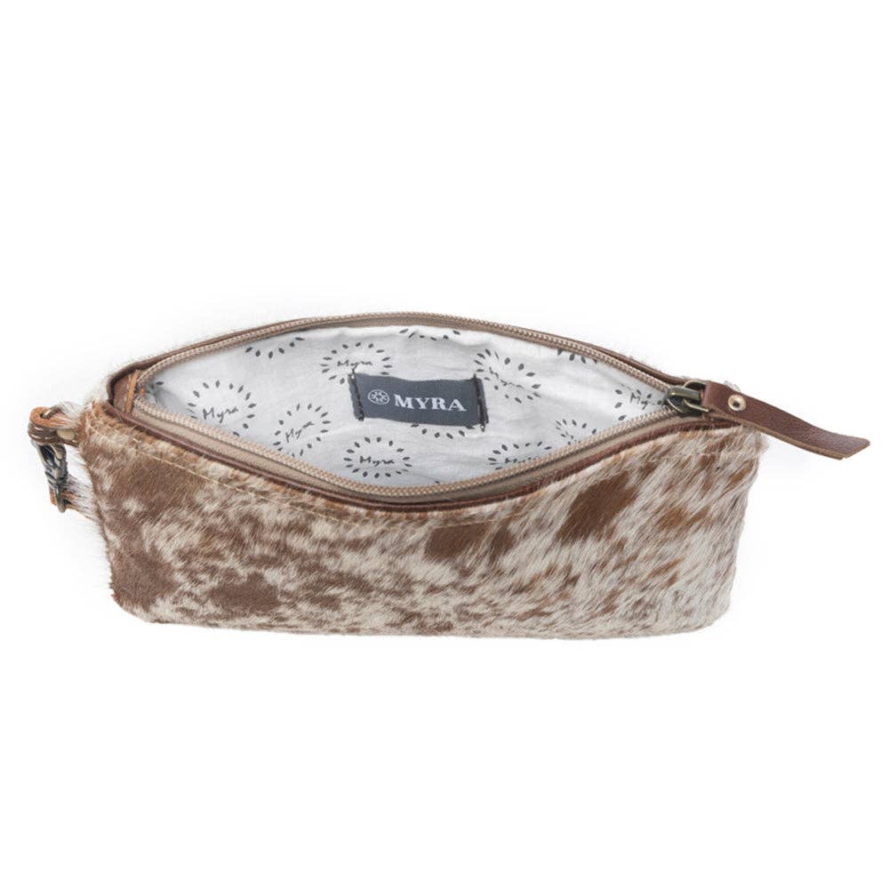 White & Brown Hairon Small Bag
