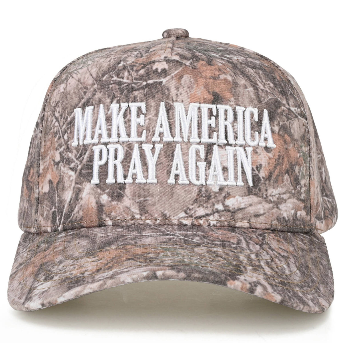 C.C MAKE AMERICA PRAY AGAIN Letter on Two Tone Trucker Hat: DKM