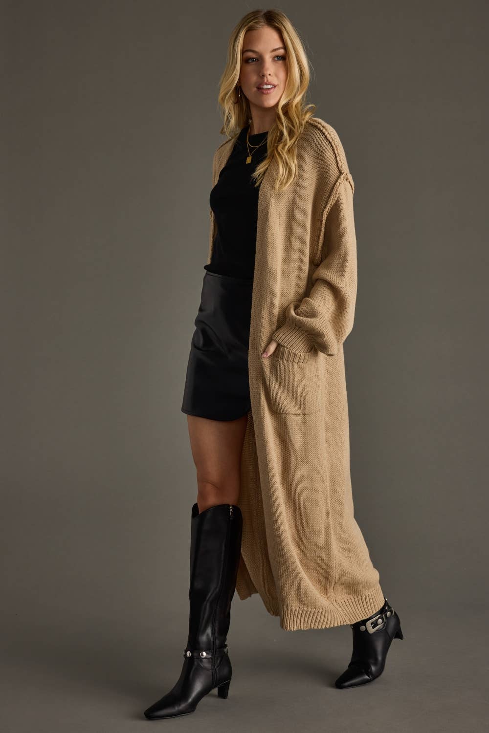 Tan Duster Cardigan