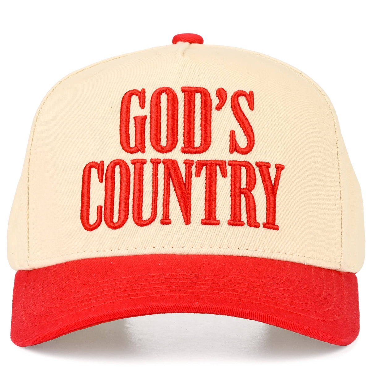 C.C GOD'S COUNTRY Letter on Two Tone Trucker Hat: DKM