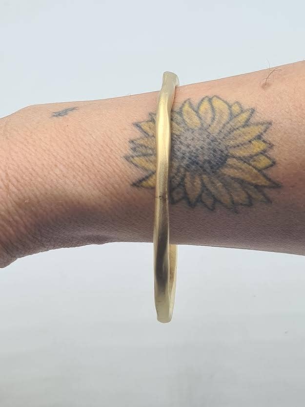Organic Flow Bangle: Gold Plated