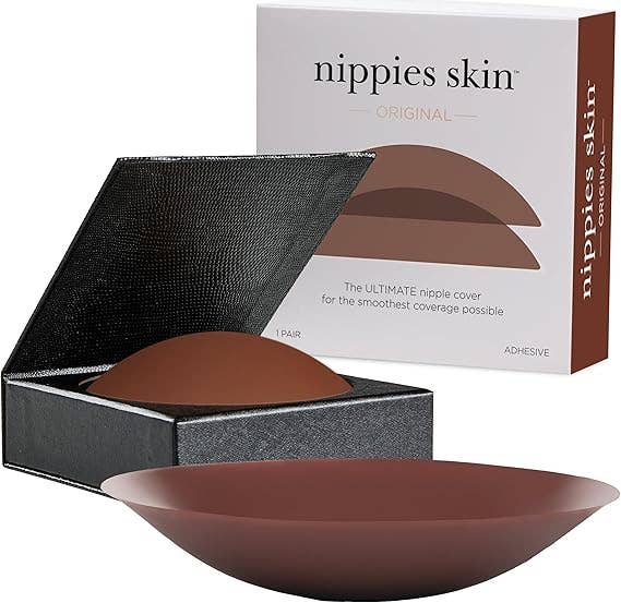 Nippies Skin Adhesive Nipple Covers: Caramel / Size 3 (DD+ cups)