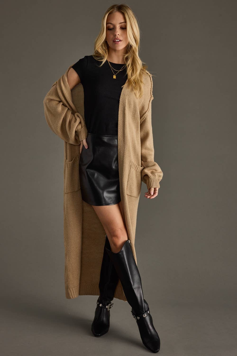 Tan Duster Cardigan