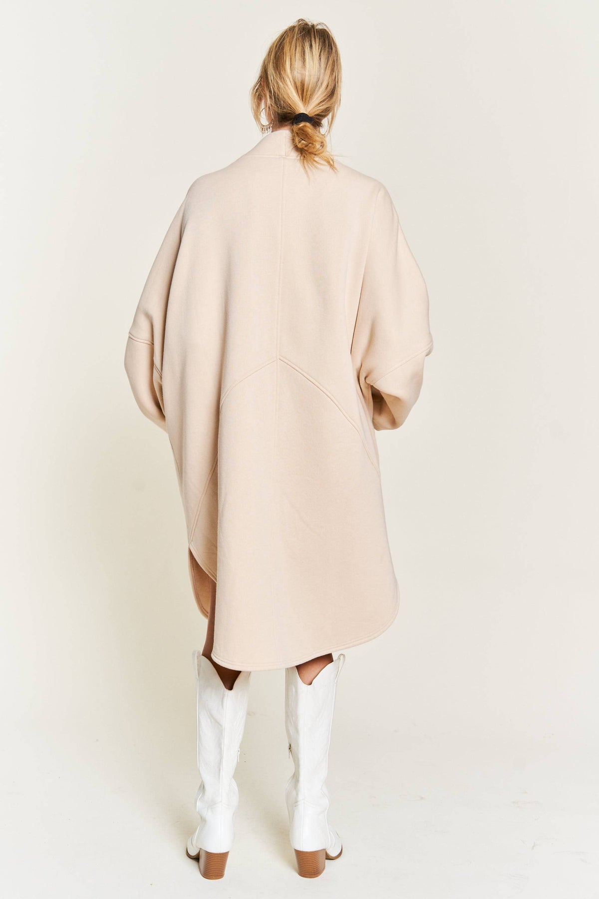 OVERSIZED KNIT CARDIGAN JJO5013: Black / S/M