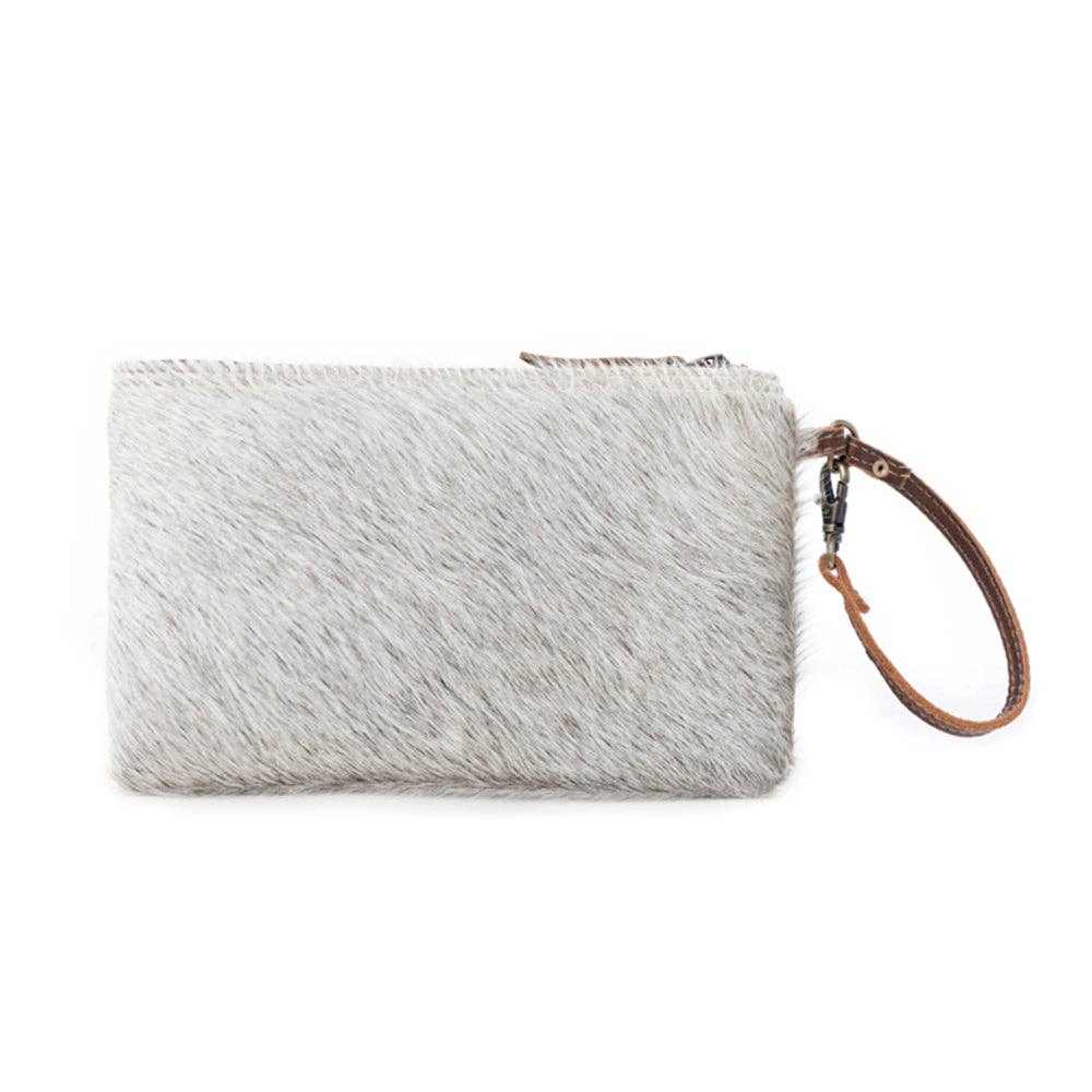 White & Brown Hairon Small Bag
