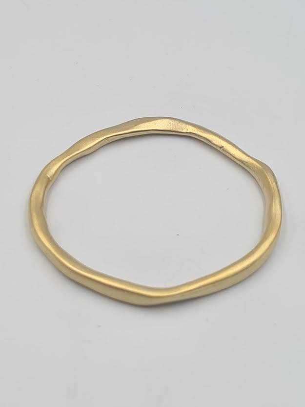 Organic Flow Bangle: Gold Plated