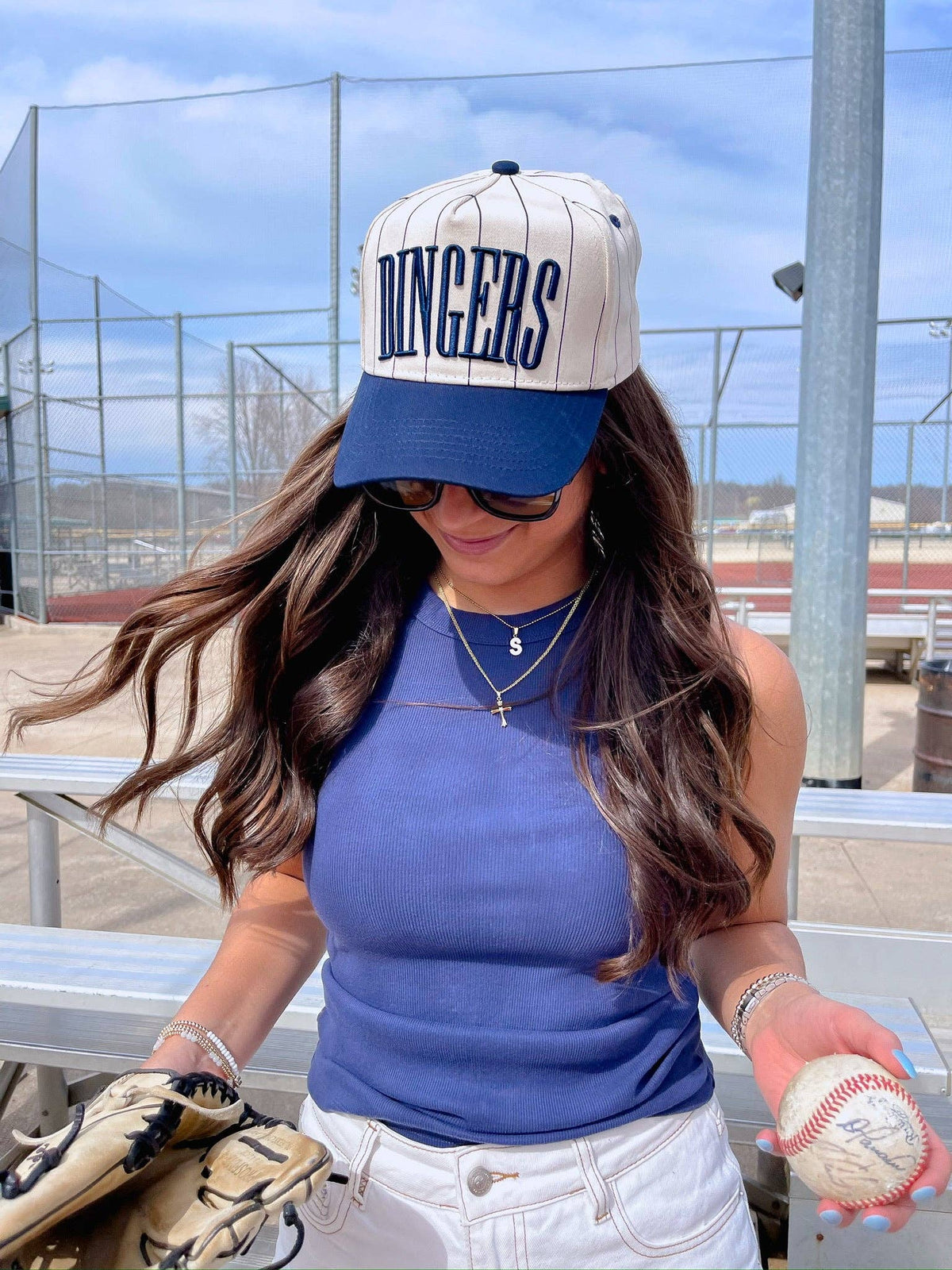 Dingers - Stripe Vintage Trucker Hat: Black