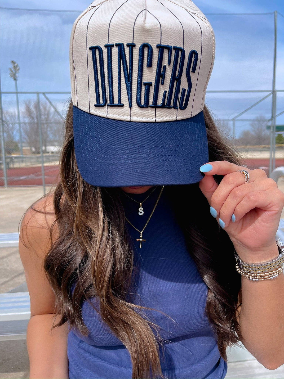 Dingers - Stripe Vintage Trucker Hat: Black