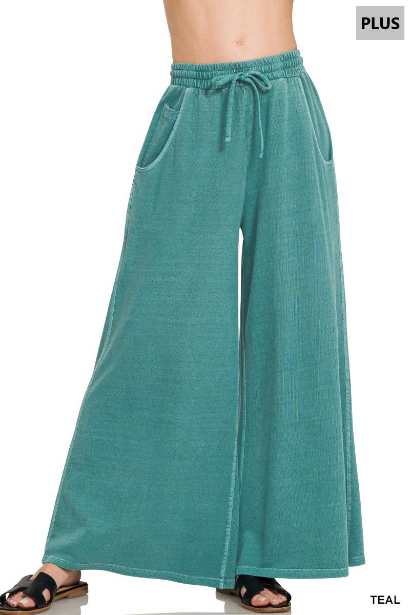 ..0112 Plus French Terry Pigment Dye & Enzyme Washed Pants SI-29343: +MOCHA-193977 / 3X