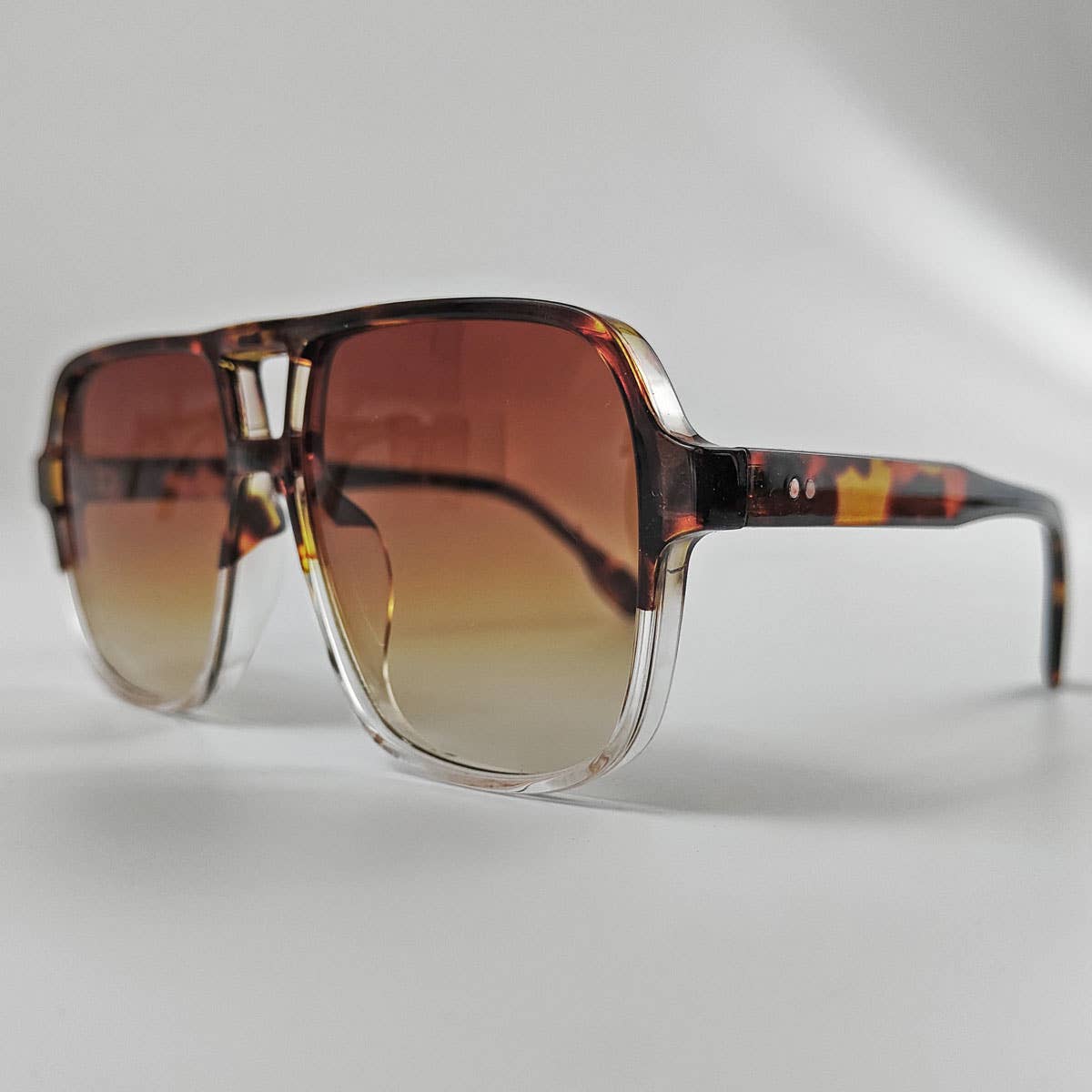 DOUBLE BRIDGE LARGE FRAME DRIVING SUNGLASSES_CWASG0614: BLACK1 / (OS) 1
