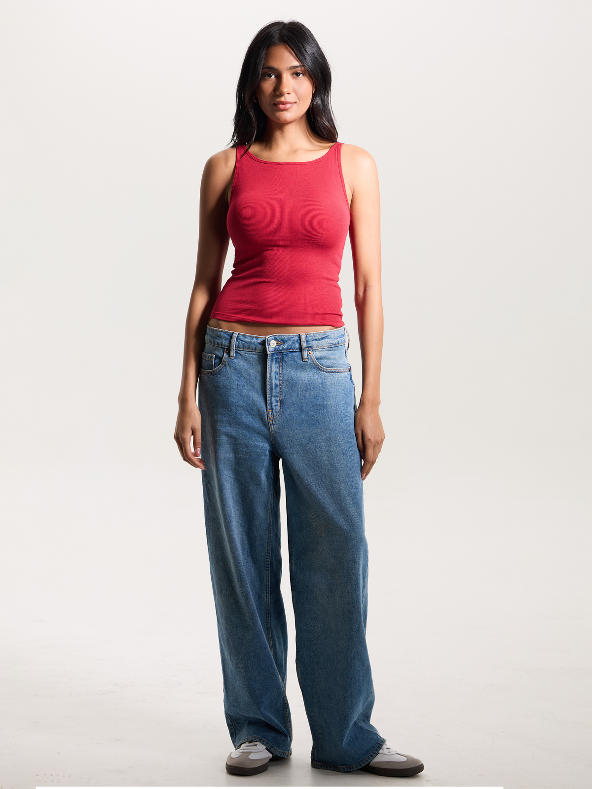 Ribbed Dainty Boat Neck Brami: Light Heather Gray / S