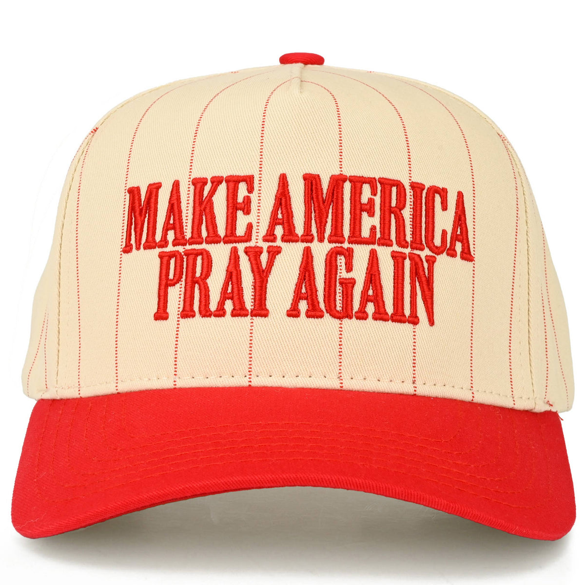 C.C MAKE AMERICA PRAY AGAIN Letter on Two Tone Trucker Hat: DKM