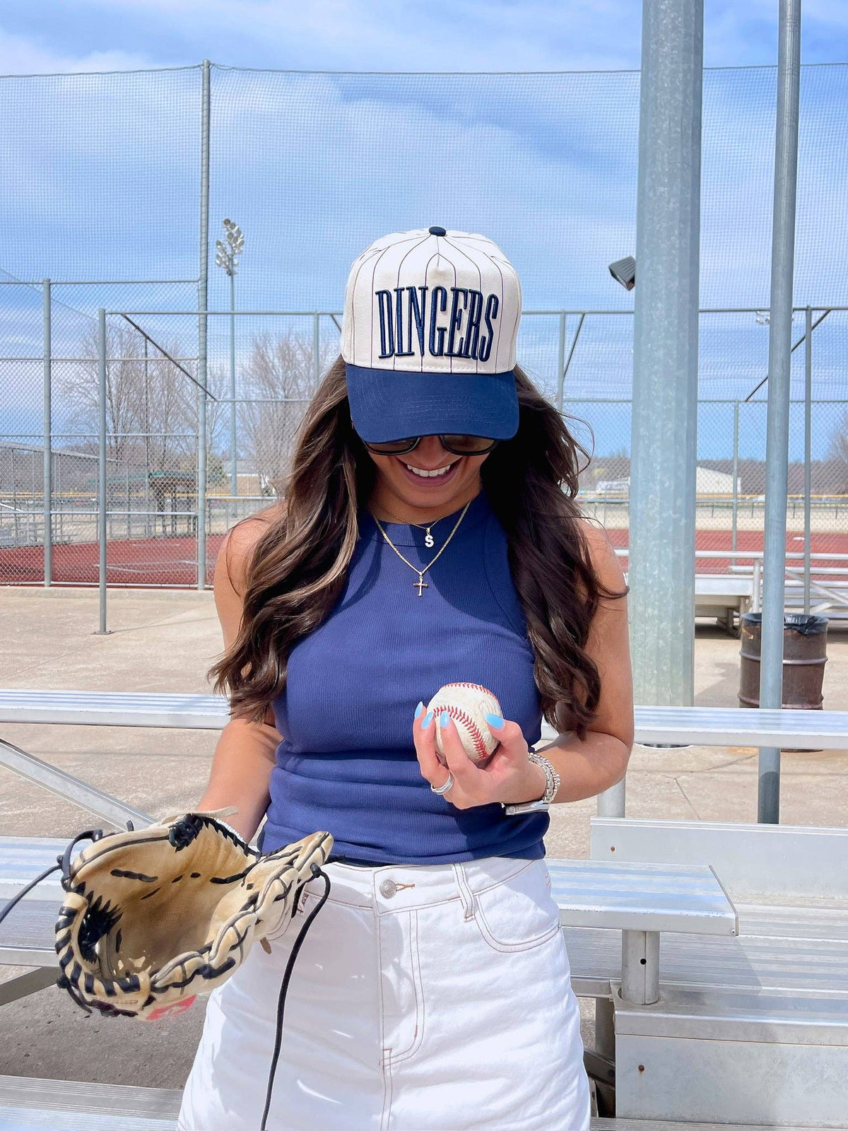 Dingers - Stripe Vintage Trucker Hat: Black