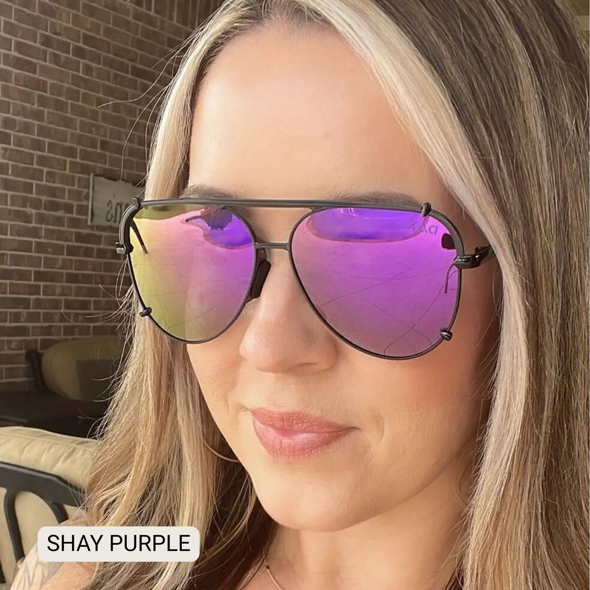 SHAY - Women's Polarized Large Hair Friendly Aviator: Jet Black