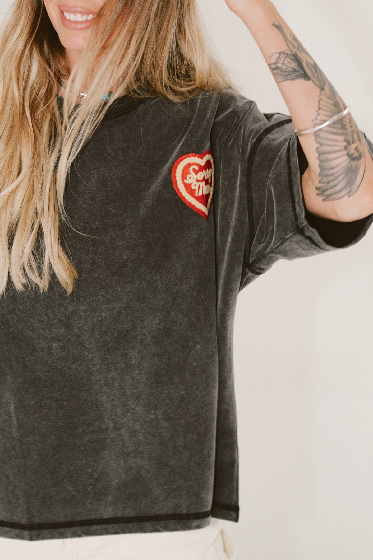 Sorry Mom Tee: Black / L