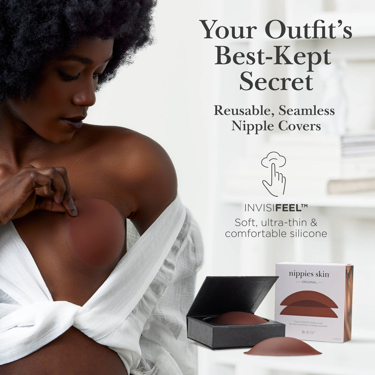 Nippies Skin Adhesive Nipple Covers: Caramel / Size 1 (A-C cups)