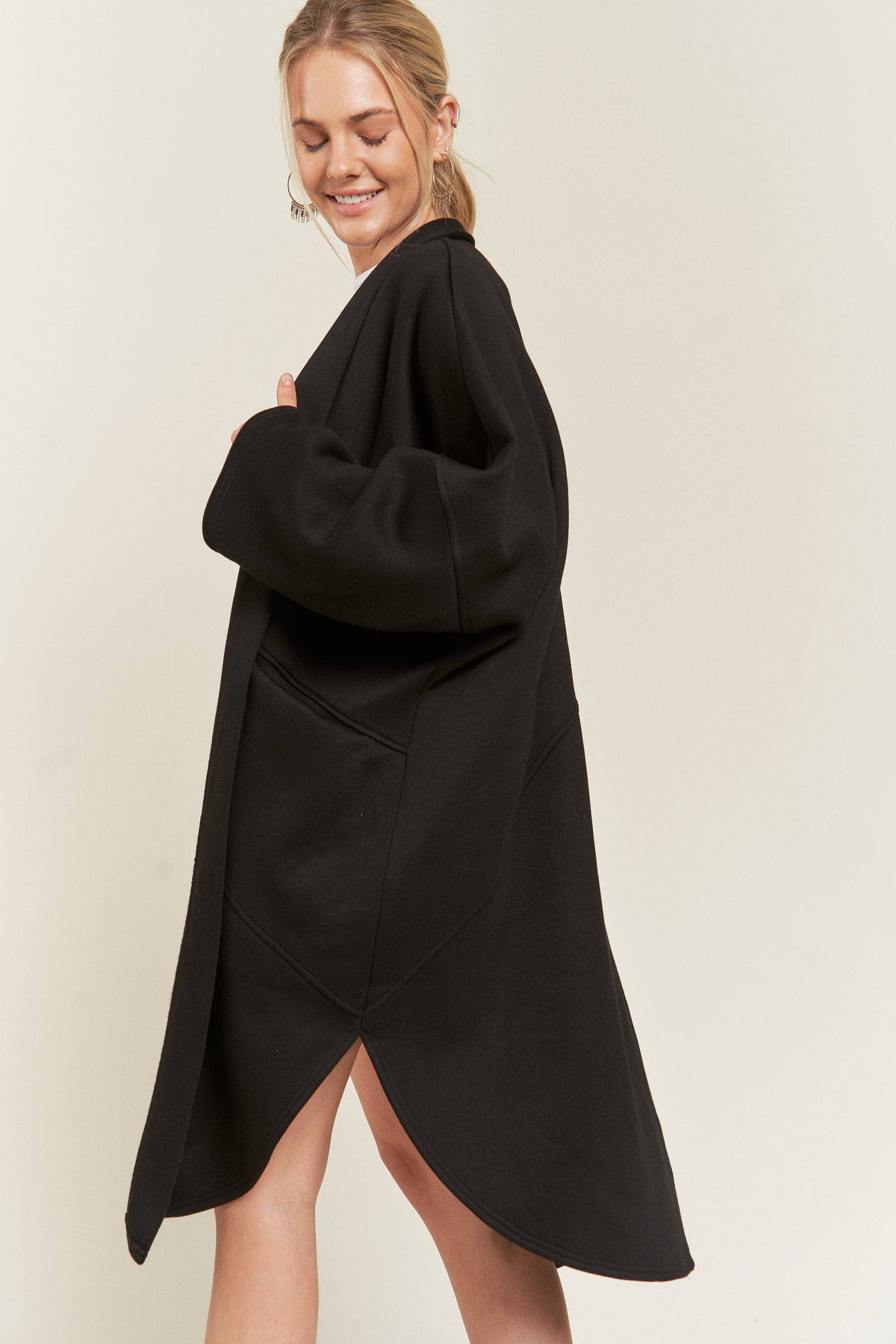 OVERSIZED KNIT CARDIGAN JJO5013: Black / L/XL