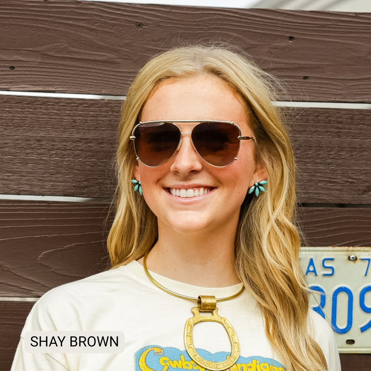 SHAY - Women's Polarized Large Hair Friendly Aviator: Jet Black