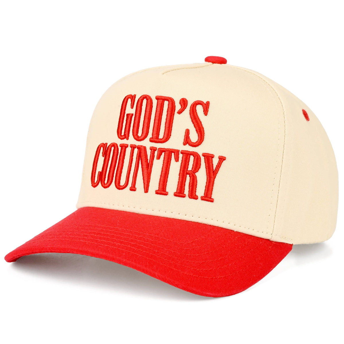 C.C GOD'S COUNTRY Letter on Two Tone Trucker Hat: DKM