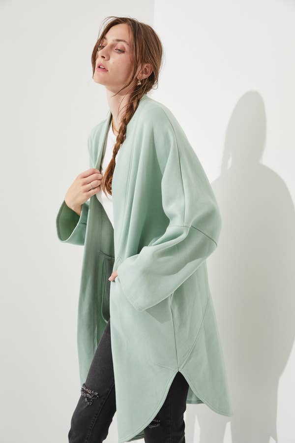 OVERSIZED KNIT CARDIGAN JJO5013: Black / 1X/2X