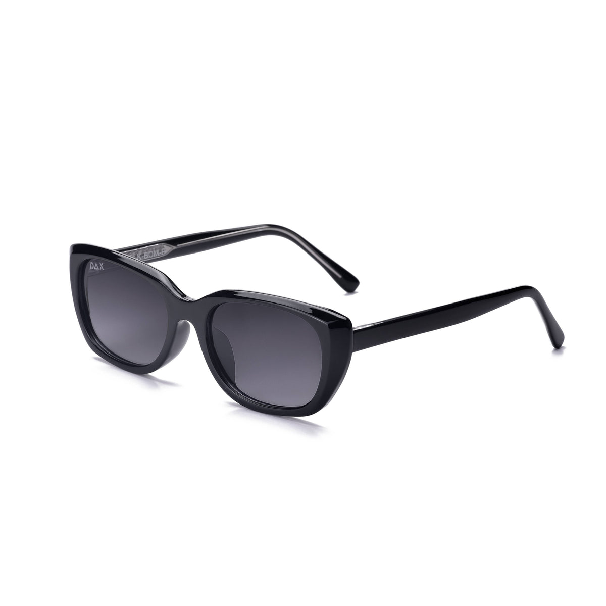 Jade - Women's Small Cat Eye Polarized Sunglasses: Black
