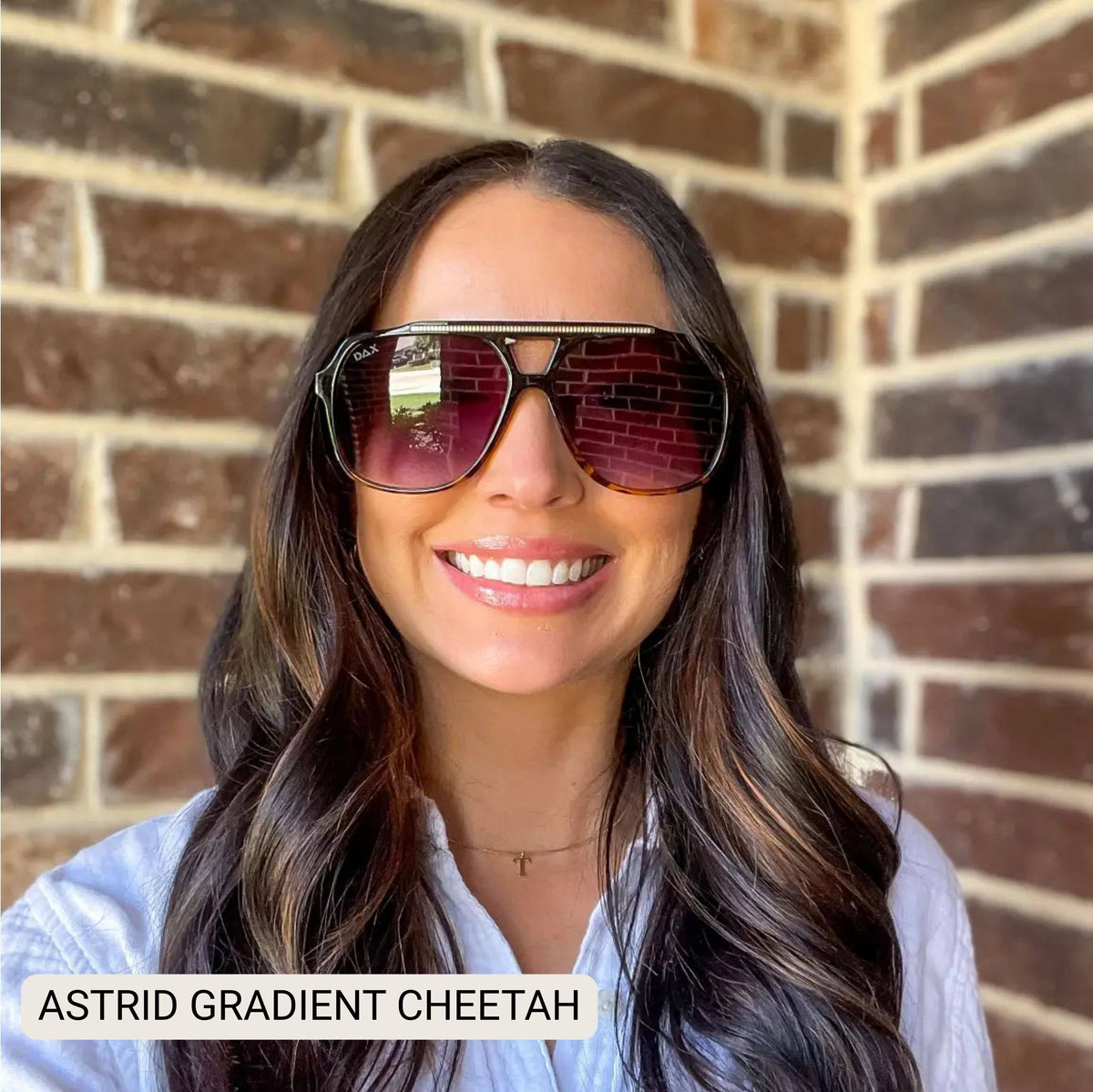 Astrid - Women's Oversized Aviator Sunglasses: Purple