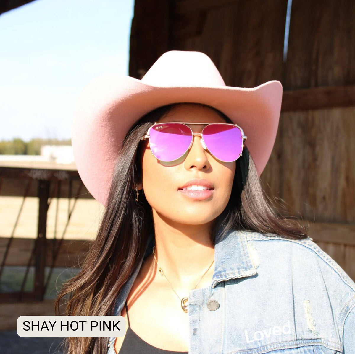 SHAY - Women's Polarized Large Hair Friendly Aviator: Jet Black