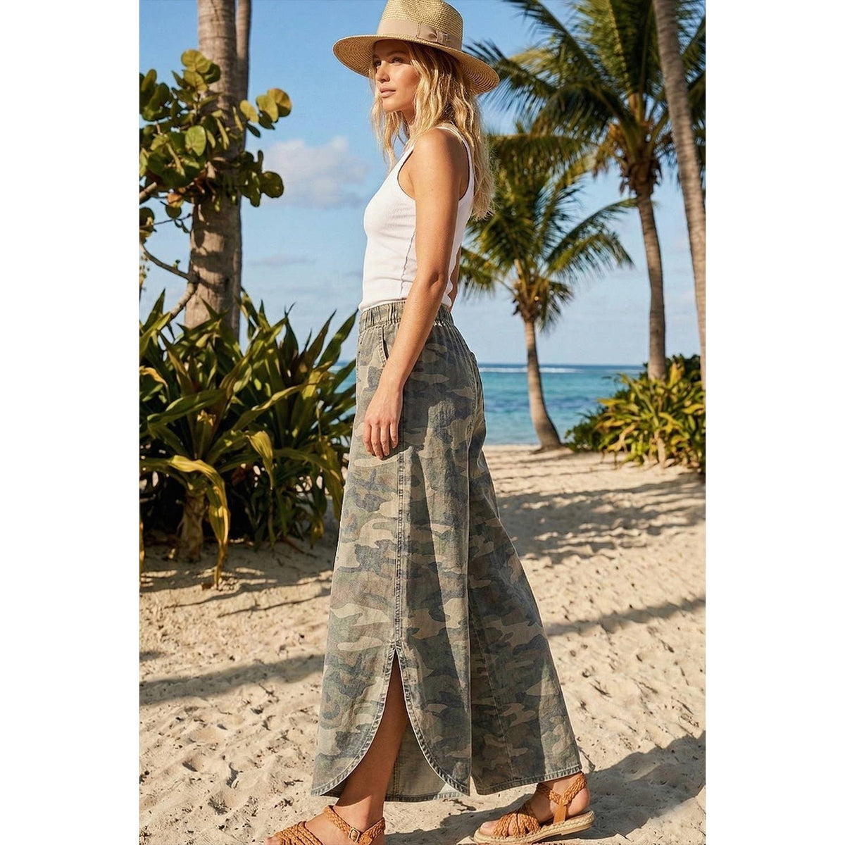 Tulip Washed Camo Relaxed Fit Jean: CAMO / S-M-L-XL(2-2-2-1)