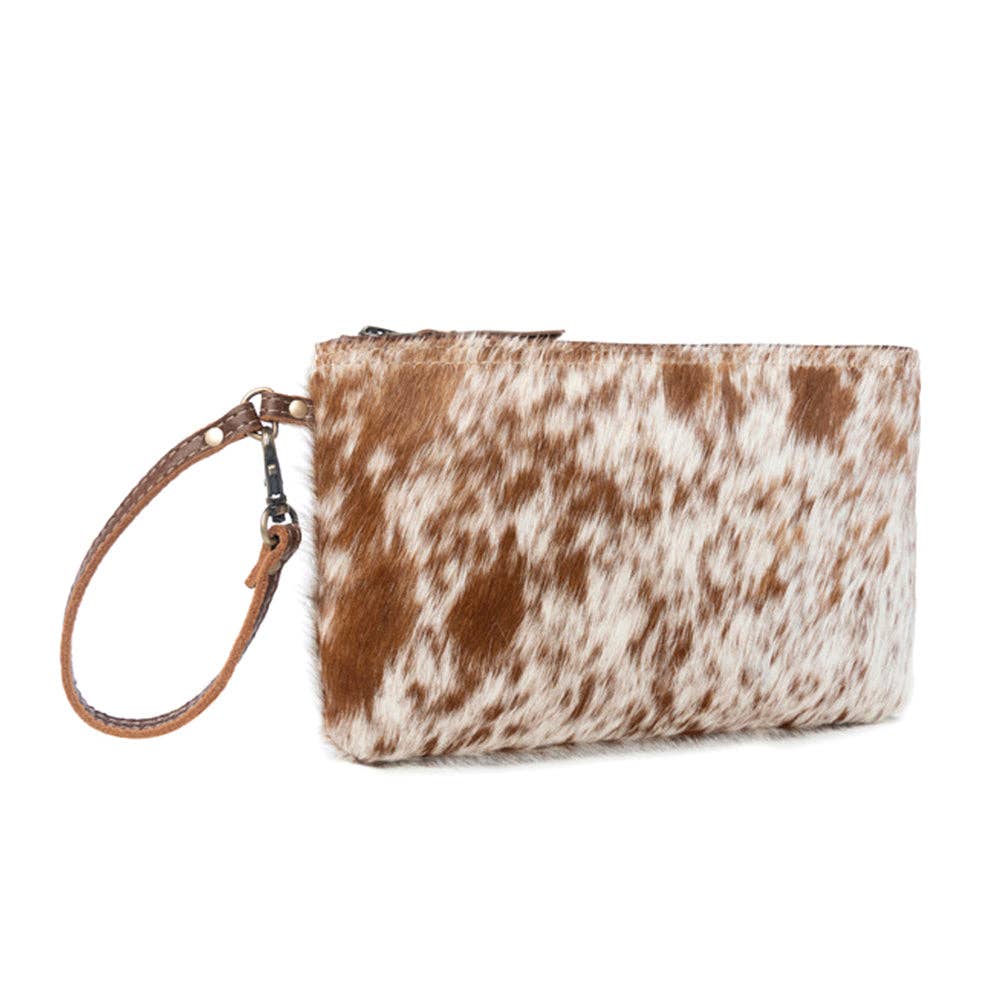 White & Brown Hairon Small Bag