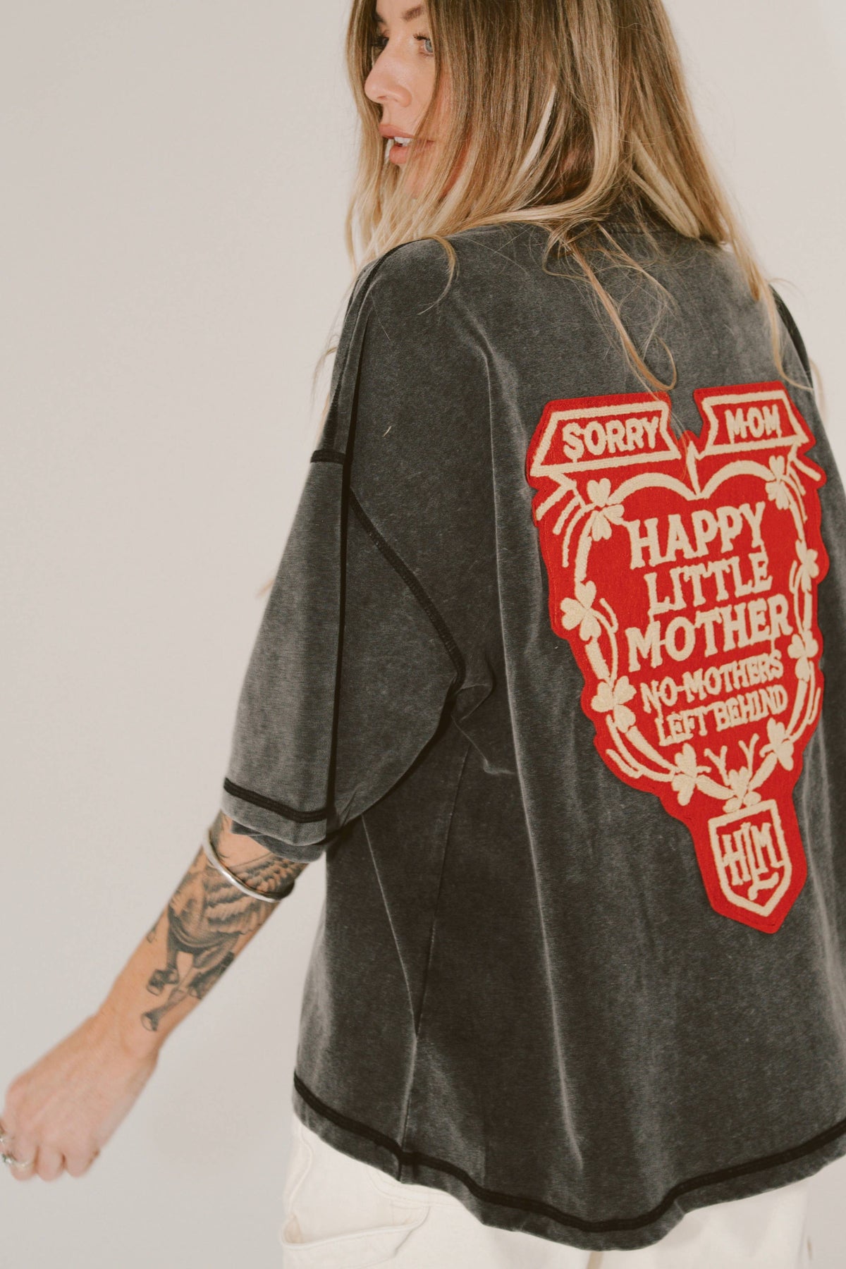 Sorry Mom Tee: White / L