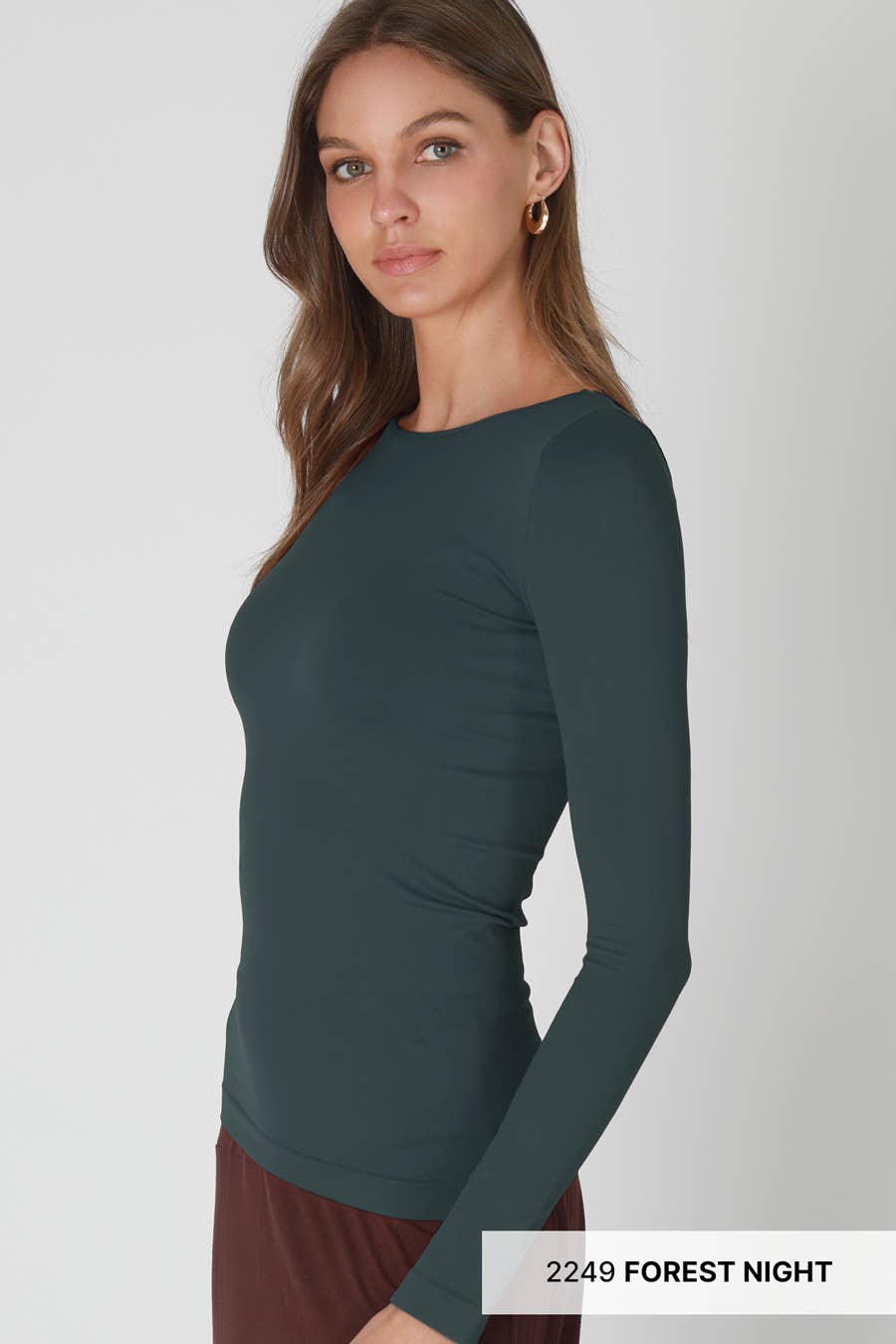 NS5423 - Long Sleeve Crew Neck Top: 2245 Chili Oil