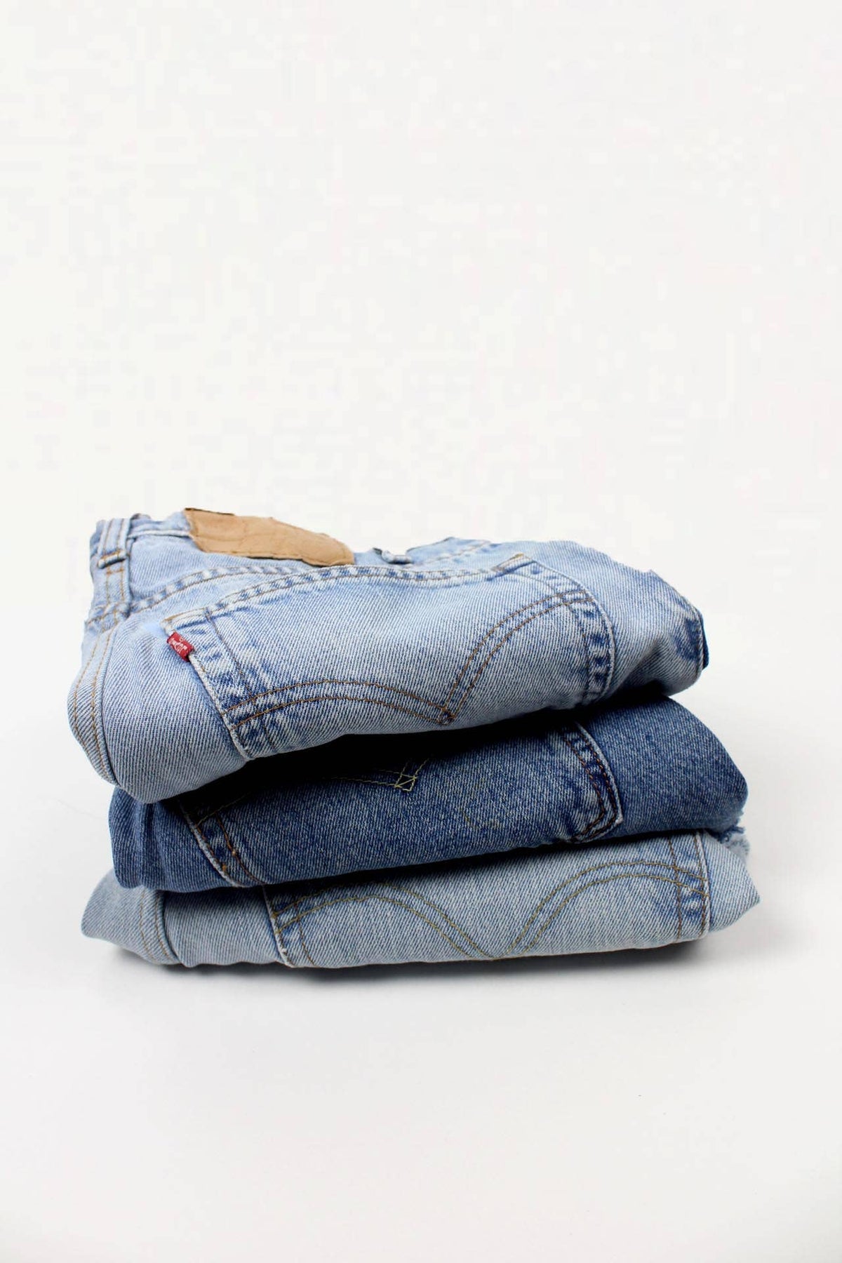 High-Rise Upcycled Denim Cutoff Shorts - Frayed: 2 (29" waist)