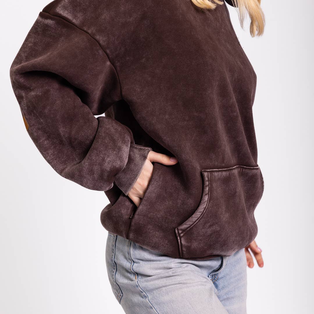 Kingdom Essential Snow Wash Hoodie - Forgiven - Coffee Bean: L
