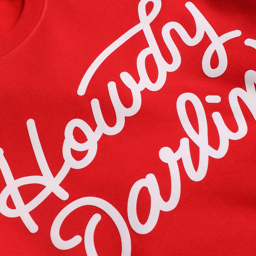HOWDY DARLIN' Heavyweight Crewneck Sweatshirt: BLACK / XL