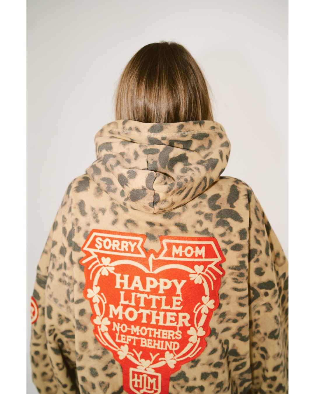 SORRY MOM HOODIE - LEOPARD: S