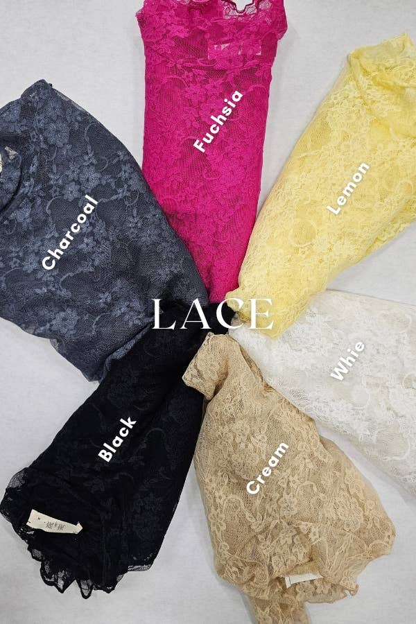 Floral Print Lace Long Sleeve Top KRT1739: NAVY / L